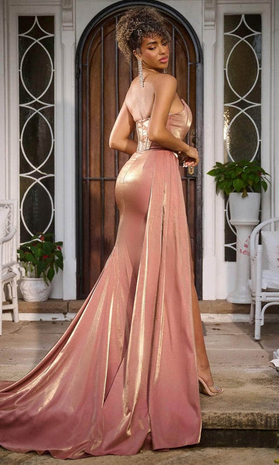 Portia and Scarlett PS24634E - Plunging V-Neck Corset Evening Gown Evening Dresses