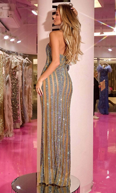 Portia and Scarlett PS24860C - Strapless Beaded Bodycon Prom Gown Special Occasion Dress