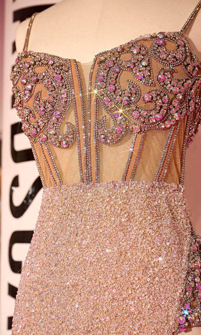 Portia and Scarlett PS24881C - Feathered Sleeveless Prom Dress Special Occasion Dress