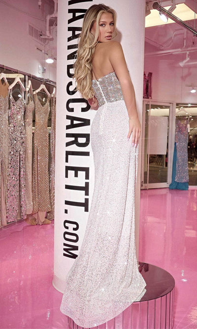 Portia and Scarlett PS24882C - Strapless Fitted Embellished Prom Dress Special Occasion Dress
