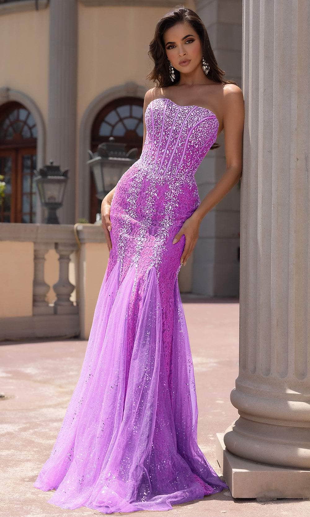 Portia and Scarlett PS25169 - Strapless Godet Prom Dress Pageant Dresses