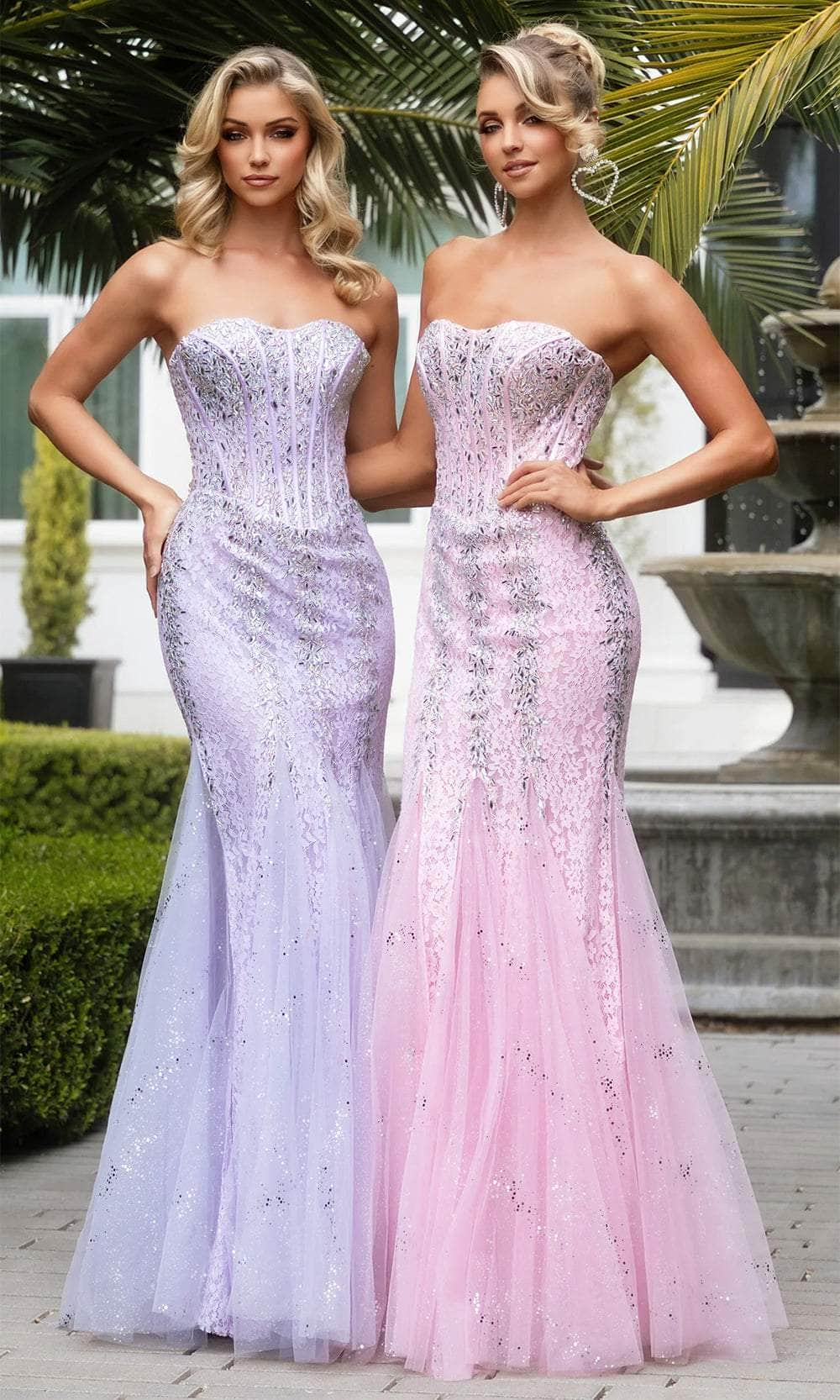 Portia and Scarlett PS25169 - Strapless Godet Prom Dress Pageant Dresses