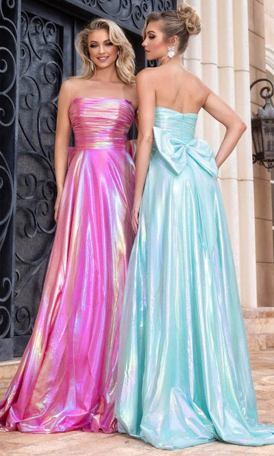 Portia and Scarlett PS25283 - Strapless Bow-Accented Back Prom Gown Prom Dresses