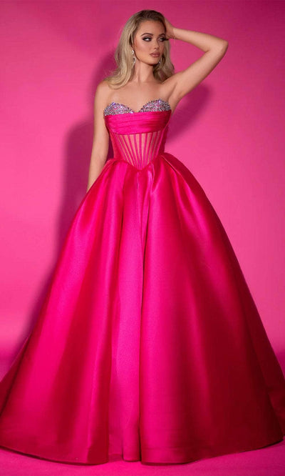 Portia and Scarlett PS25306 - Strapless Corset Ballgown Ball Gowns