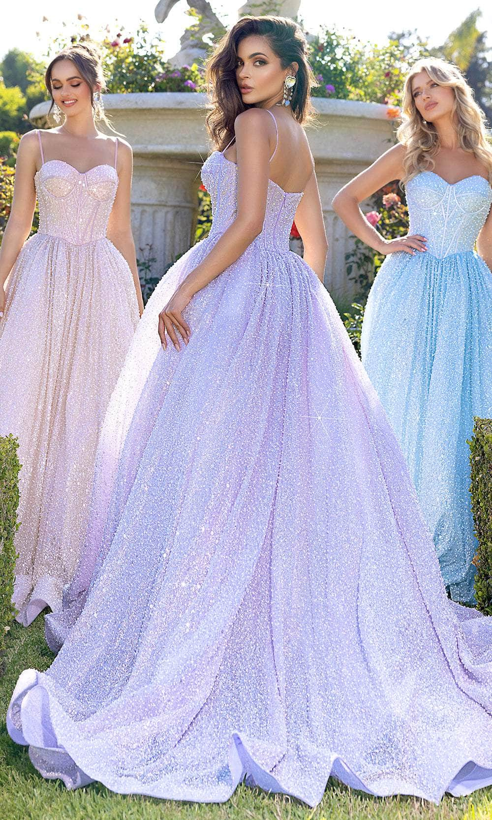 Portia and Scarlett PS25308 - Spaghetti Straps Beaded Prom Ballgown Quinceanera Dresses