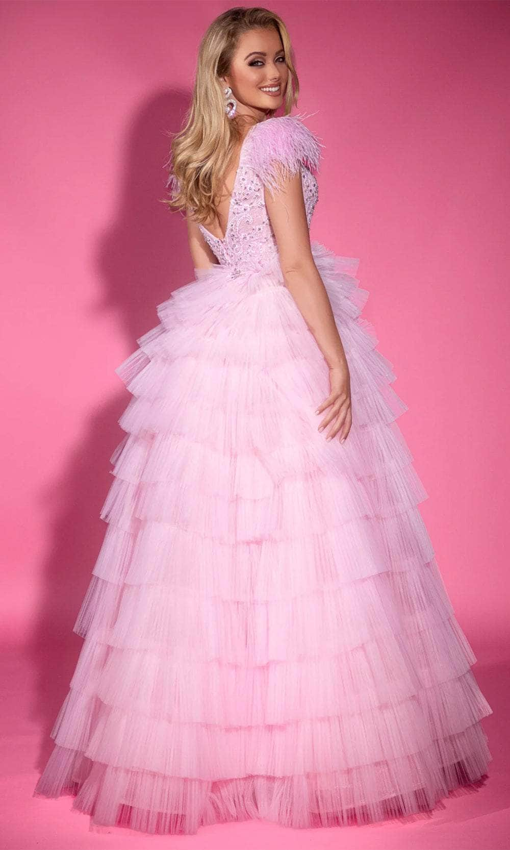 Portia and Scarlett PS25317 - Feather Off-Shoulder Ballgown Sweet 16 Dresses