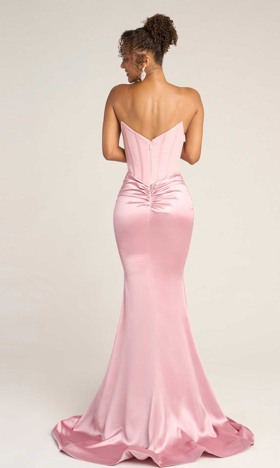 Portia and Scarlett PS26032 - Pleated Waist V-Back Long Dress
