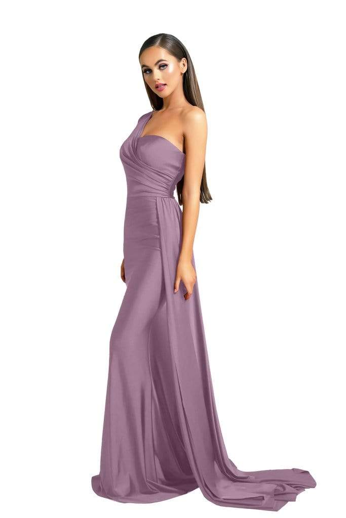 Portia and Scarlett - PS6321 One Shoulder Fitted Evening Gown Evening Dresses