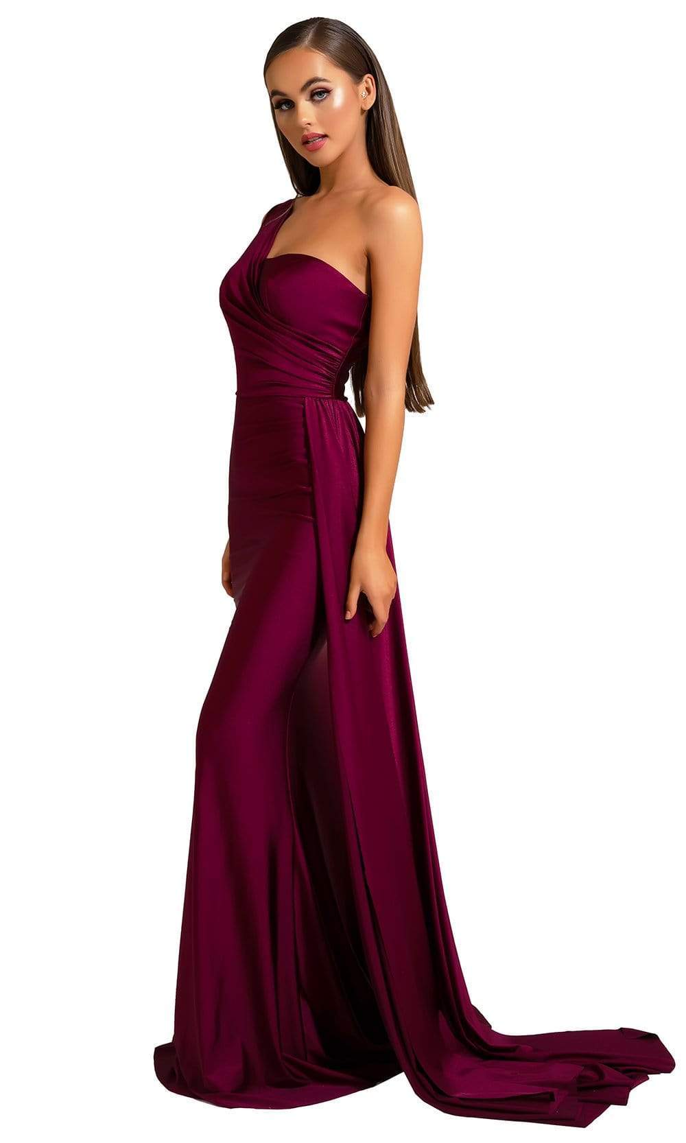 Portia and Scarlett - PS6321 One Shoulder Fitted Evening Gown Evening Dresses