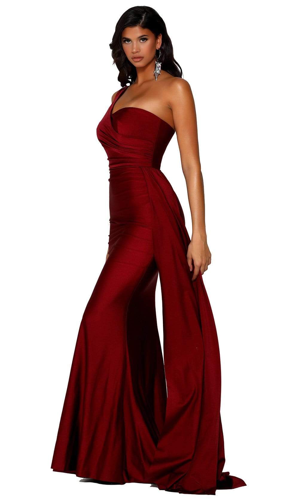 Portia and Scarlett - PS6321 One Shoulder Fitted Evening Gown Evening Dresses
