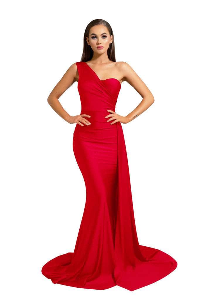 Portia and Scarlett - PS6321 One Shoulder Fitted Evening Gown Evening Dresses