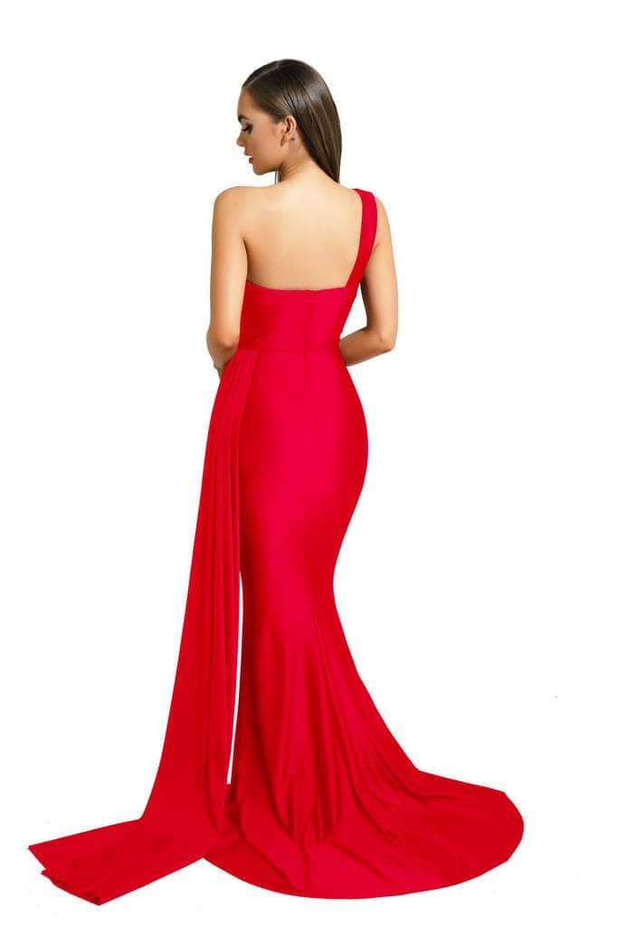 Portia and Scarlett - PS6321 One Shoulder Fitted Evening Gown Evening Dresses