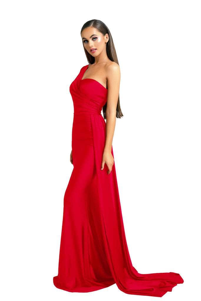 Portia and Scarlett - PS6321 One Shoulder Fitted Evening Gown Evening Dresses