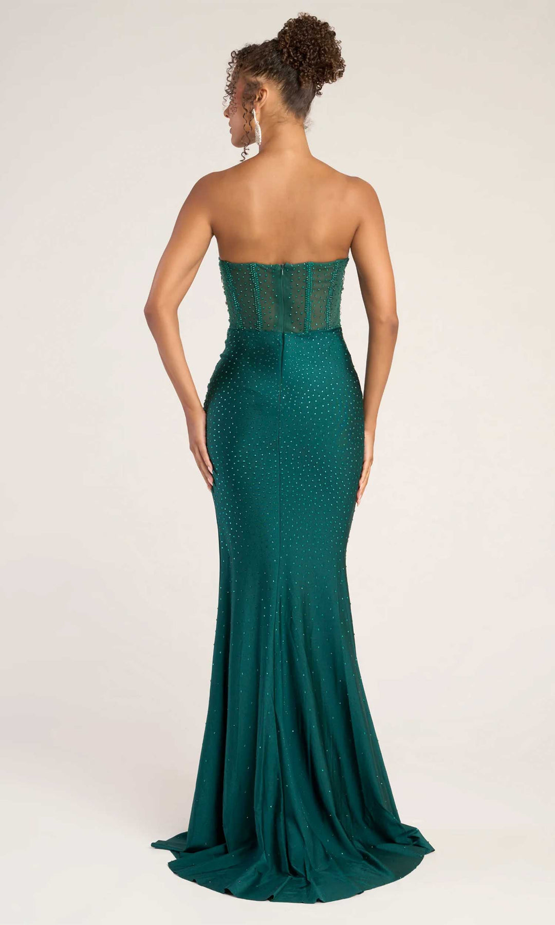 Portia and Scarlett XO012 - Corset Top Fully Beaded Dress