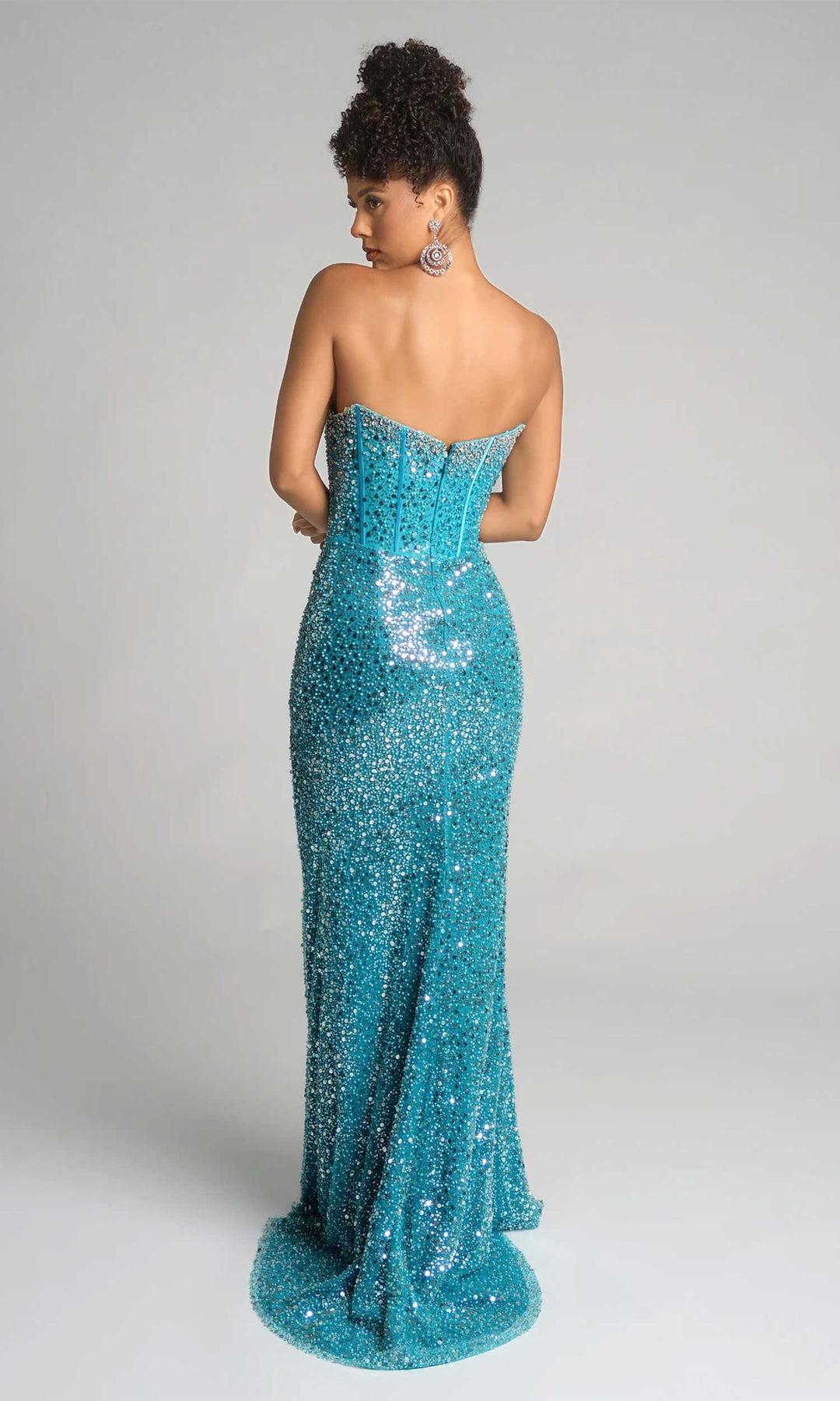 Portia and Scarlett XO054 - Sheath Skirt Evening Dress With Slit