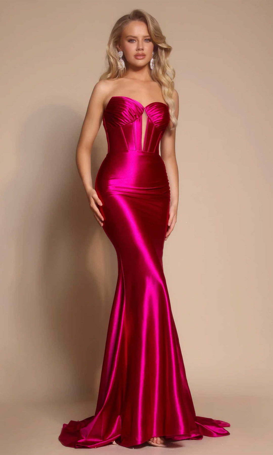Portia and Scarlett XO080 - Strapless Sheath Dress with Corset Detail