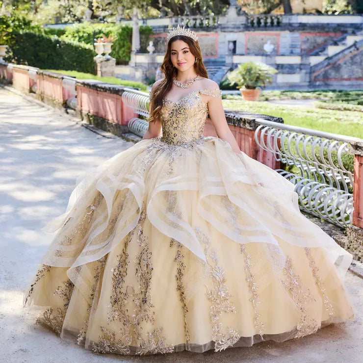 Princesa by Ariana Vara PR30117 - Gilded Ballgown