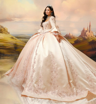 Princesa by Ariana Vara PR30210 - Sequin Embroidered Sweetheart Gown In Pink