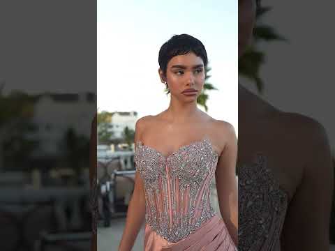 Ladivine CD736 - Sweetheart Bead Evening Dress