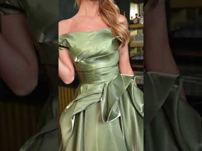 Ladivine J885 - Structured Bodice Cap Sleeve Ballgown