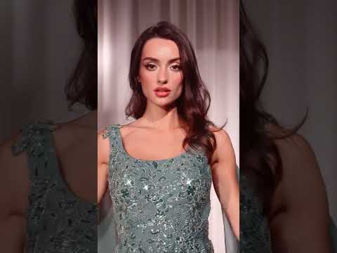 Ladivine CDS509 - Draped Chiffon Evening Gown