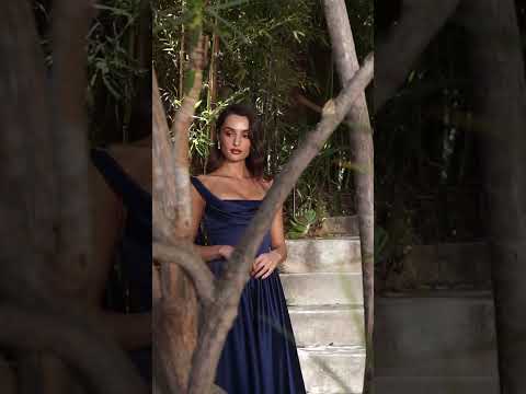 Ladivine 7446 - Lace-Up Back Sleeveless Gown with Slit