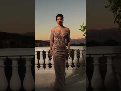 Ladivine CC477 - Plunging Off-Shoulder Evening Dress