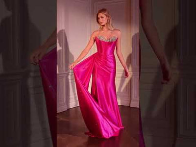 Ladivine CDS526 - Strapless Beaded Gown