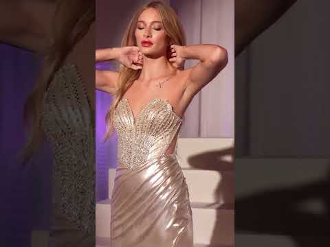 Ladivine CD760 - V-Neck Strapless Prom Gown