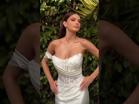 Ladivine Bridal CD804W - Pleated Scoop Bridal Dress
