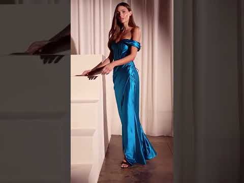 Ladivine CD370 - Corset Detail Long Gown