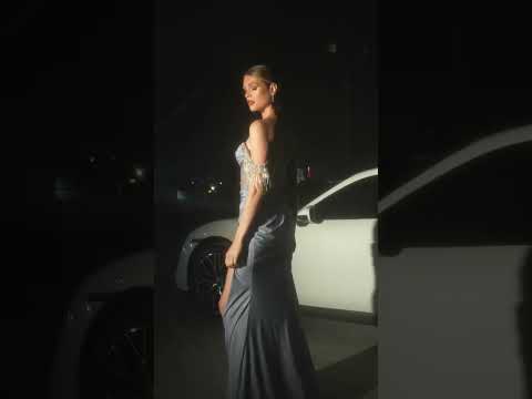 Ladivine KV1123 - Illusion Fringe Evening Dress