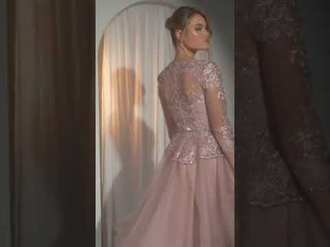 Ladivine CD789 - Floral Embroidery A-Line Evening Dress