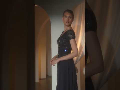 Ladivine CL07 - Embellished A-Line Evening Gown