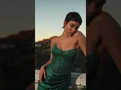 Ladivine CC467 - Strapless Scoop Evening Dress