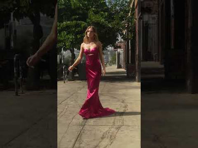 Ladivine CD381 - Keyhole High Slit Evening Dress