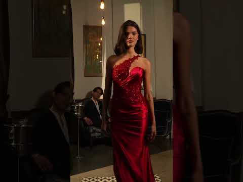 Ladivine CDS535 - Sheath Asymmetrical Evening Dress