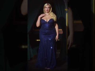 Ladivine CC341C - Off-Shoulder Sweetheart Evening Gown