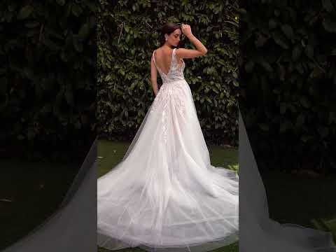 Ladivine CDS511W - Lace Embroidered Wedding Dress