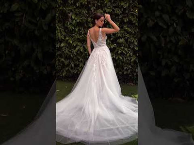 Ladivine CDS511W - Lace Embroidered Wedding Dress