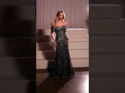 Ladivine CD785 - Bejeweled Mermaid Evening Gown