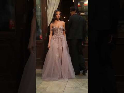 Ladivine Bridal KV1126W - Off-Shoulder Embellished Bridal Gown