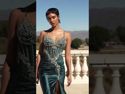 Ladivine CM383 - Beaded Sweetheart Prom Gown