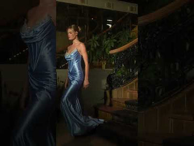 Ladivine CDS529 - Strapless Studded Bead Evening Dress