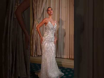 Ladivine Bridal CC0688W - Fitted Strapless Lace-Up Back Gown