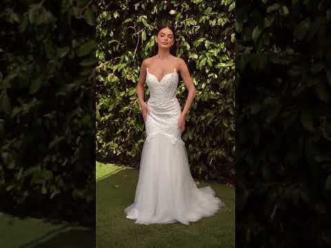 Ladivine Bridal CDS482W - Appliques Mermaid Bridal Dress