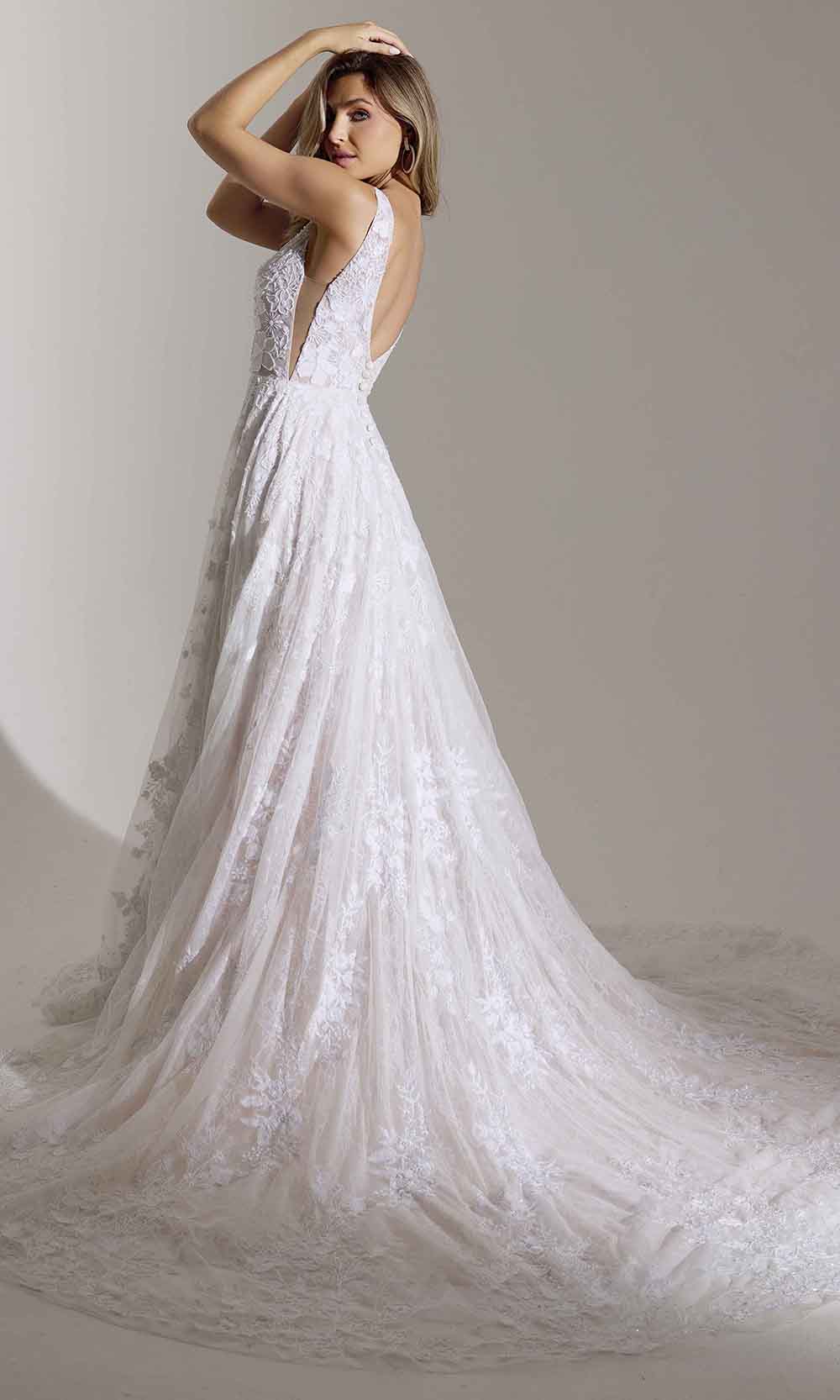 Primavera Couture 11141 - Lace Applique A-Line Evening Gown Wedding Dresses
