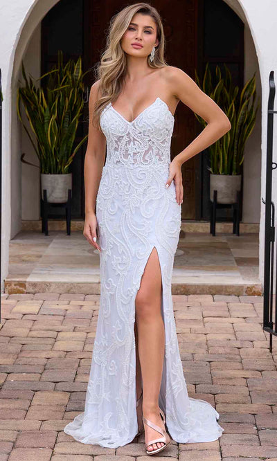 Primavera Couture 11145 - Strapless Beaded Evening Gown Wedding Dresses