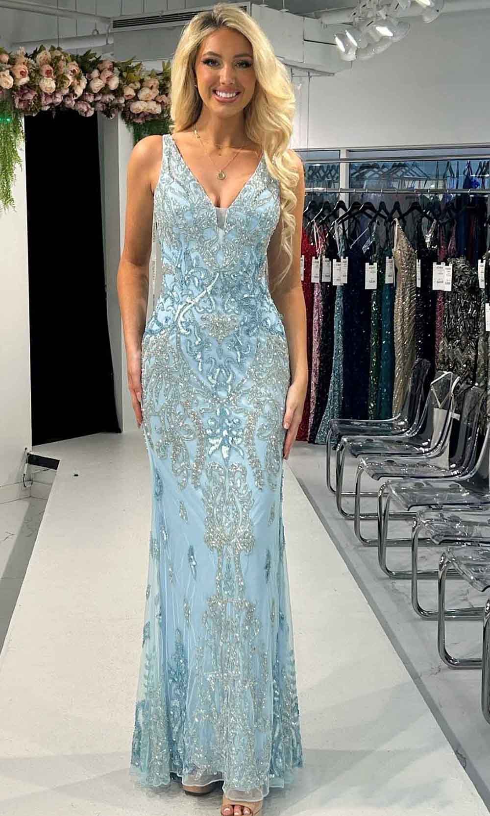 Primavera Couture 12180 - Jeweled Sleeveless Prom Dress Special Occasion Dress