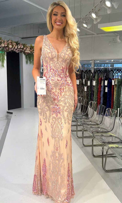Primavera Couture 12180 - Jeweled Sleeveless Prom Dress Special Occasion Dress